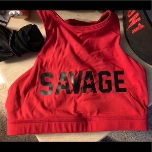 Savage Barbell High Neck Sports Bra